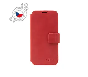 FIXED ProFit Kožené pouzdro typu kniha pro Apple iPhone 13 červená
