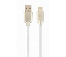 Gembird CC-USB2R-AMCM-2M-W USB-C kabel bílá / 1x USB-C (M) / 1x USB-A (M) / 2m