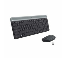 Rozbaleno - Logitech Slim Wireless Combo MK470 DE černá / bezdrátová sada klávesnice a myši / DE verze / rozbaleno