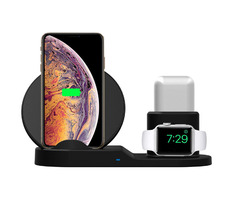 OEM 3v1 bezdrátová nabíječka pro telefon  Apple Watch a Airpods / 15 W / Qi