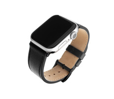 FIXED Leather Strap Kožený řemínek pro Apple Watch 42 & 44 & 45 mm černá