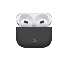 FIXED Silky Ultratenké silikonové pouzdro pro Apple Airpods 3 černá