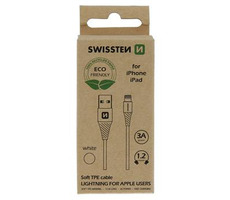 SWISSTEN datový kabel USB - LIGHTNING 1.2m bílá  (ECO BALENÍ)