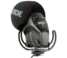 RODE SVM Pro Rycote / kompaktní mikrofon pro kamery a DSLR / Rycote odpružení / Napájeno 9V baterii 