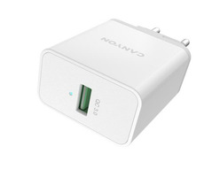 CANYON H-24 bílá / USB-A nabíječka / 24W / QC 3.0 / 1x USB-A