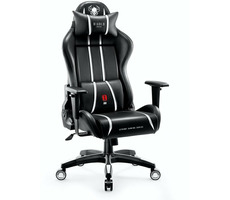 Diablo X-One 2.0 Normal černo-bílá / herní židle / nastavitelná / umělá kůže / pojezdová kolečka / nosnost 160 kg