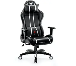 Diablo X-One 2.0 Normal černo-bílá / herní židle / nastavitelná / umělá kůže / pojezdová kolečka / nosnost 160 kg