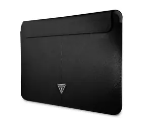 GUESS Saffiano Triangle Metal Logo Computer Sleeve 13 & 14" černá