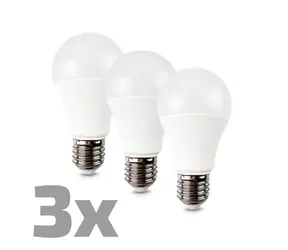 ECOLUX LED žárovka 3-pack 12W / klasický tvar / E27 / 3000K / 270° / 980lm / 3ks v balení