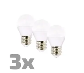 ECOLUX LED žárovka Ecolux (E27) 3-pack 6W / miniglobe / 3000K / 450lm 