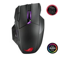 ASUS ROG Spatha X černá / Bezdrátová herní myš / RF 2.4 GHz / USB-A / RGB / 19.000 DPI / nabíjecí stanice / akumulátor