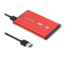 Qoltec Externí box na 2.5" červená / SATA3 HDD / USB 3.0