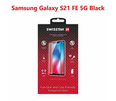 SWISSTEN FULL GLUE COLOR FRAME CASE FRIENDLY sklo pro SAMSUNG GALAXY S21 FE 5G černá