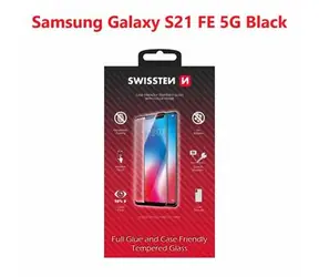 SWISSTEN FULL GLUE COLOR FRAME CASE FRIENDLY sklo pro SAMSUNG GALAXY S21 FE 5G černá
