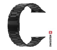 SWISSTEN Kovový řemínek pro Apple Watch 38/40/41mm černá