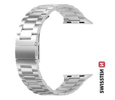SWISSTEN Kovový řemínek pro Apple Watch 42/44/45/49mm stříbrná