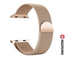 SWISSTEN Milánský tah řemínek pro Apple Watch 42/44/45/49mm zlatá