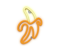 Forever Dekorativní LED neon Banán žlutá / délka kabelu 2 m / 3xAA / USB