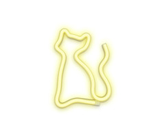 Forever Dekorativní LED neon Kočka teplá bílá / délka kabelu 2m / 3xAA / USB