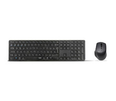 Rapoo 9800M Multi-Mode tmavě šedá / bezdrátová sada klávesnice a myši / 2.4 GHz / BT 3.0 a 4.0 / Integrovaná baterie
