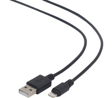 Gembird CC-USB2-AMLM-1M černá / ligtning / USB 2.0 / 1m
