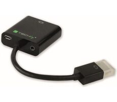 Techly IDATA-HDMI-VGA2AU Redukce VGA F - HDMI M / včetně 3.5 mm