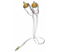 In-akustik Star Audio kabel bílá 0.5 m / 3.5mm jack - 2x Cinch