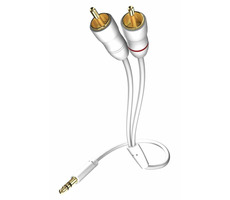 In-akustik Star Audio kabel bílá 3 m / 3.5mm jack - 2x Cinch