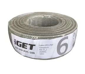 iGET instalační kabel CAT6 UTP PVC 100m role