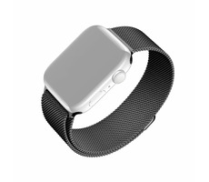 FIXED Mesh Strap Síťovaný nerezový řemínek pro Apple Watch 42 & 44 & 45mm černá