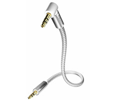 In-akustik Premium II MP3 kabel 1.5 m / 3.5mm jack (M) - 3.5mm Jack (M) 90°