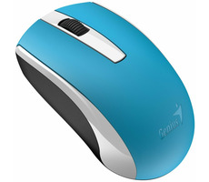 Genius ECO-8100 modrá / Optická bezdrátová myš / 1600 DPI / 2.4 GHz USB přijímač / Akumulátor