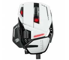 MadCatz R.A.T 8+ bílá / Herní myš / Optická / 16000dpi / 11 tlačítek / USB / 1.8m / RGB