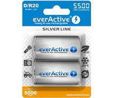 EverActive Silver Line nabíjecí baterie D (R20) 5500 mAh 2ks / Ni-MH