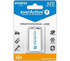 EverActive Professional Line nabíjecí baterie 9V (6F22) 320 mAh 1ks / Ni-MH