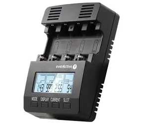 EverActive NC-3000 / Nabíječka baterií / až 4 baterie AAA nebo AA / LCD / Ni-MH