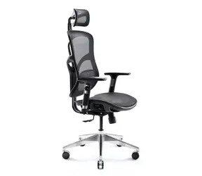 Diablo V-Basic černá / ergonomická židle / nastavitelná / síťovaná / pojezdová kolečka / nosnost 150 kg