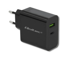 Qoltec 51717 adaptér 42W černá / 5-20V / 2.25-3A / USB type C PD