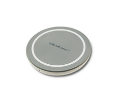 Qoltec 51840 RING bezdrátová nabíječka šedá / Qualcomm QuickCharge 3.0 / 10W