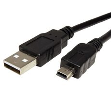OEM USB kabel USB 2.0 USB-A - Mini-B 1.5m / šedá