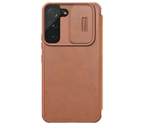Nillkin Qin Book PRO Pouzdro pro Samsung Galaxy S22+ hnědá