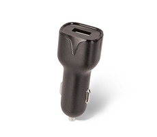 Setty GSM108845 černá / Nabíječka do auta s USB s kabelem USB-C / 2.4A / 1m