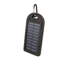Setty GSM036554 černá / Solární PowerBank 5000 mAh / 5V / 1A / 2x USB-A výstup / 1x MicroUSB vstup