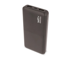 Setty GSM043160 černá / PowerBank 10000 mAh / 5V / 2.4A / 2x USB-A výstup / 1x MicroUSB vstup