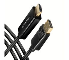 AXAGON RVD-HI14C2 DP - HDMI kabel M-M černá / 1.8 m / 4K/30Hz