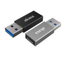 Akasa AK-CBUB61-KT02 adaptér černá / USB-C adaptér / USB-A - USB-C / 2ks