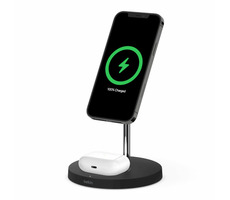 BELKIN WIZ010vfBK 2v1 nabíjecí stojan černá / pro iPhone / 15W / MagSafe