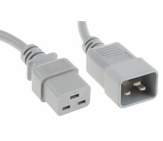 OEM Prodlužovací kabel 230V 16A C19-C20 / 2m / šedá