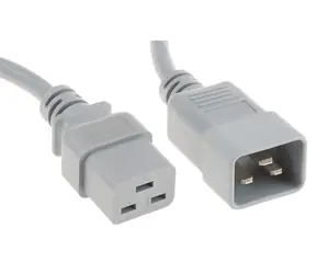 OEM Prodlužovací kabel 230V 16A C19-C20 / 2m / šedá