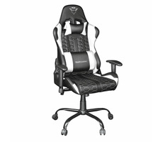 Trust GXT708W Resto bílá / herní židle / nastavitelná / nosnost až 150 kg / syntetická kůže 